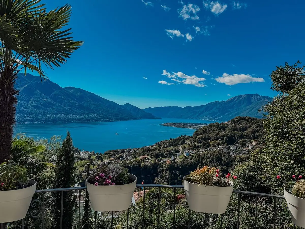 Panoramic Lake Maggiore view from the Gordemo retreat