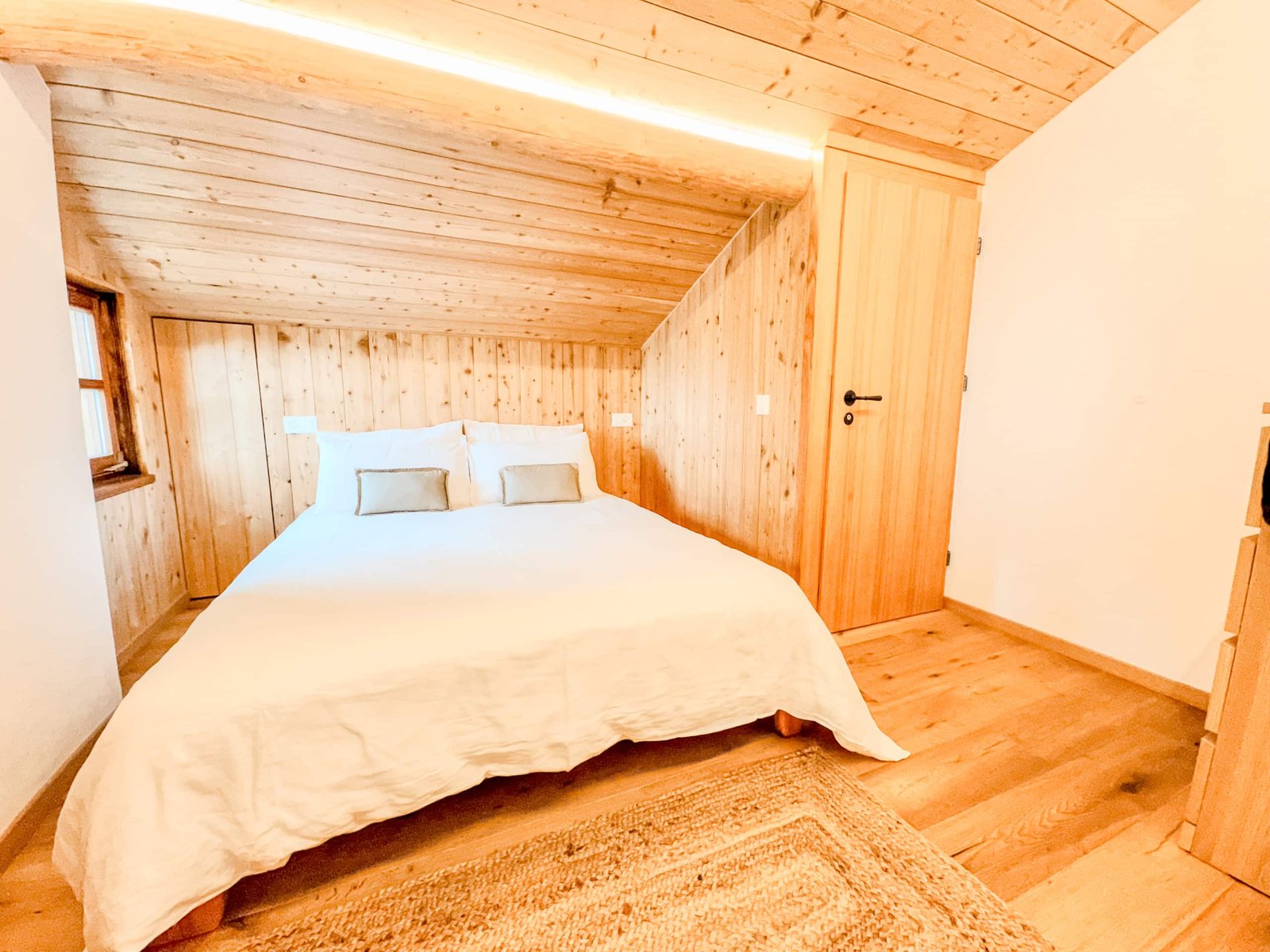 A whole floor to sleep on, hushed and warm.