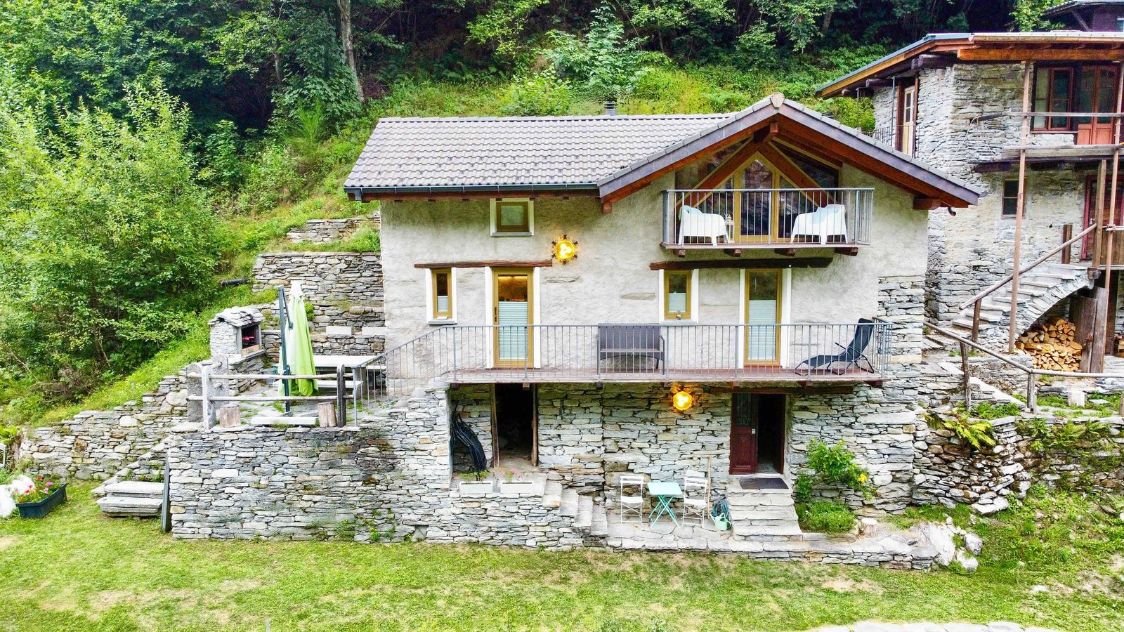 Here it is: three floors of stone, two balconies, and a whole valley.